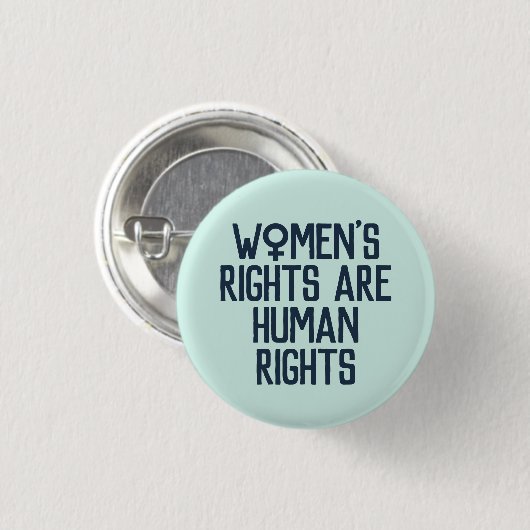 "Vrouwenrechten zijn mensenrechten" feministisch Ronde Button 3,2 Cm (Voorkant /achterkant)