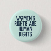 "Vrouwenrechten zijn mensenrechten" feministisch Ronde Button 3,2 Cm (Voorkant)