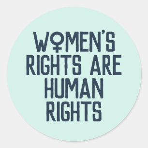 "Vrouwenrechten zijn mensenrechten" feministisch Ronde Sticker