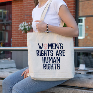 "Vrouwenrechten zijn mensenrechten" feministisch Tote Bag