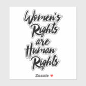 "Vrouwenrechten zijn mensenrechten" Sticker (Vel)