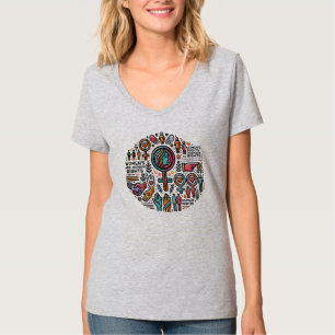 Vrouwenrechten zijn Mensenrechten - V-hals T-shirt