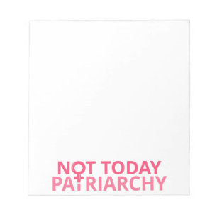 Vrouwenrechtenfeministe - vandaag niet, patriarchi notitieblok