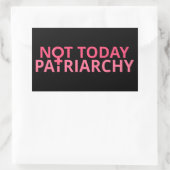 Vrouwenrechtenfeministe - vandaag niet, patriarchi rechthoekige sticker (Tas)
