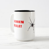 VROUWENREGEL! TWEEKLEURIGE KOFFIEMOK (Voorkant links)