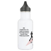 Vrouwenroze en Blauwgroen marathonloper Waterfles (Links)