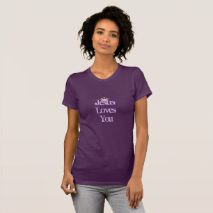 Vrouwen's top-T-Shirt-Jesus houdt van je T-shirt