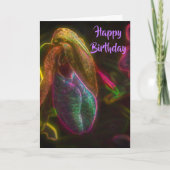Vrouwenschoen Bloem Fantasy Kunst Verjaardag Kaart (Voorkant)