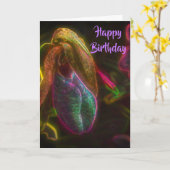 Vrouwenschoen Bloem Fantasy Kunst Verjaardag Kaart (Gele Bloem)