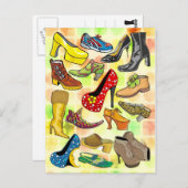 Vrouwenschoenen Briefkaart (Voorkant / Achterkant)