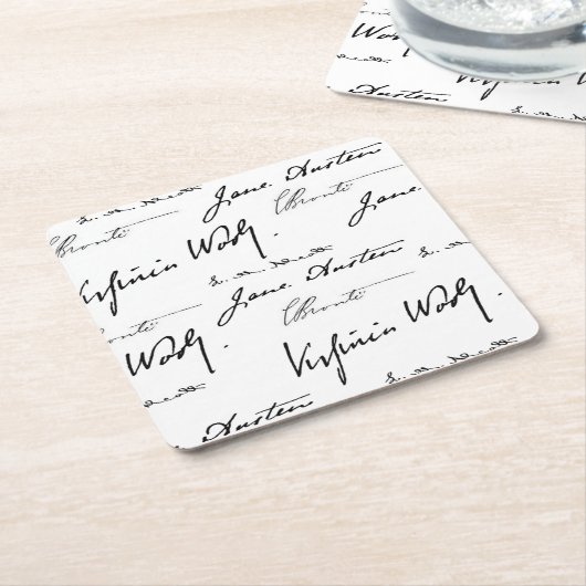 Vrouwenschrijvers Kartonnen Onderzetters (Schuin)