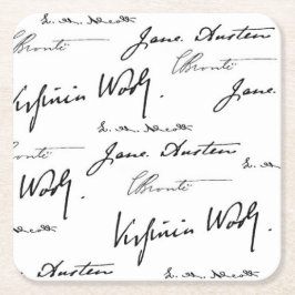 Vrouwenschrijvers Kartonnen Onderzetters