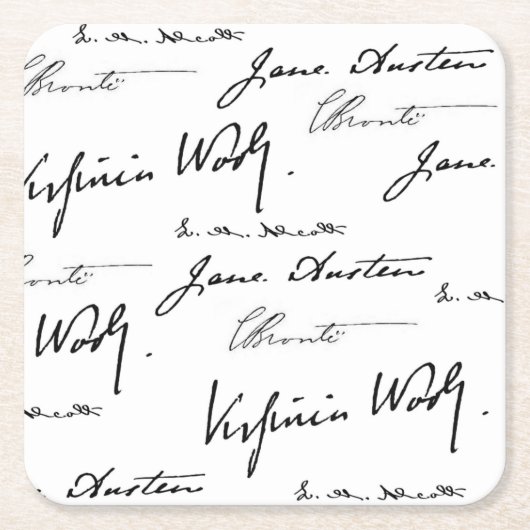 Vrouwenschrijvers Kartonnen Onderzetters (Voorkant)