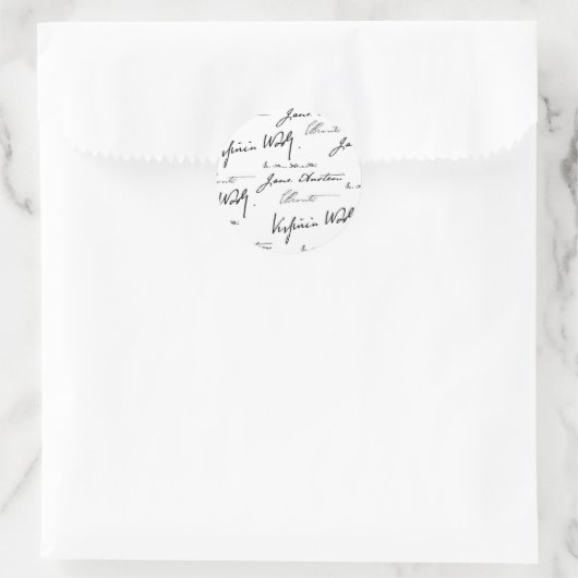 Vrouwenschrijvers Ronde Sticker (Tas)