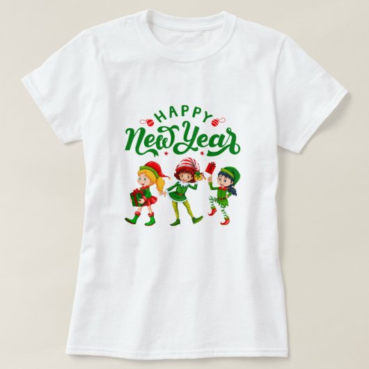 Vrouwenshirt voor Kerstmis. Merry Christmas T-shirt (Design voorkant)