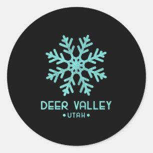 Vrouwenskiën Deer Valley Utah Ronde Sticker