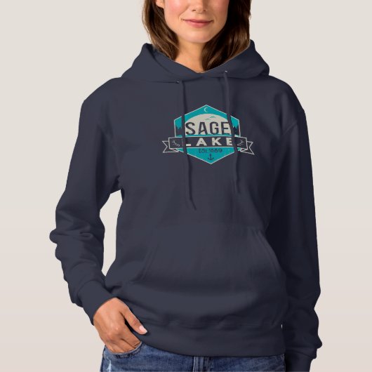 Vrouwenslak Lake Hoodie Sweatshirt (Embleem) (Voorkant)