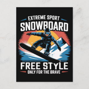 Vrouwensnowboarden halfpipe Olympische Winterspele Feestdagenkaart