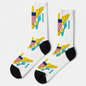 Vrouwensokken met vlag van de Maagdeneilanden Sokken (Links)