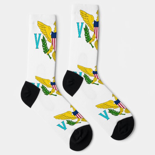 Vrouwensokken met vlag van de Maagdeneilanden Sokken (Rechts)