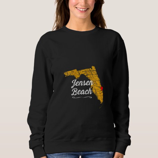 Vrouwenstad van Jensen Beach Florida FL Merch Souv Trui (Voorkant)