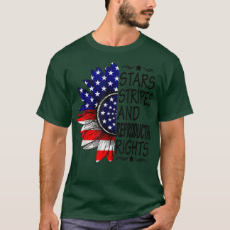 Vrouwenstaren strips reproductieve rechten feminis t-shirt