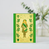 Vrouwenstemrecht: Kerstmis 1910 Ierland Feestdagenkaart (Staand voorkant)