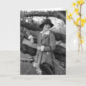 Vrouwenstijl in Golf Attire, begin jaren '00 Kaart (Gele Bloem)