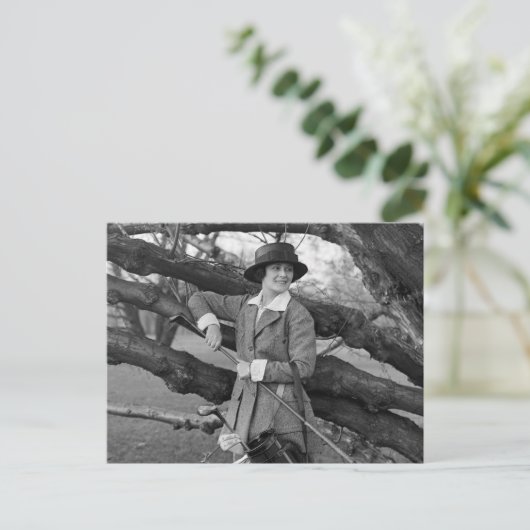 Vrouwenstijl in Golf Attire, begin jaren 1900 Briefkaart (Staand voorkant)