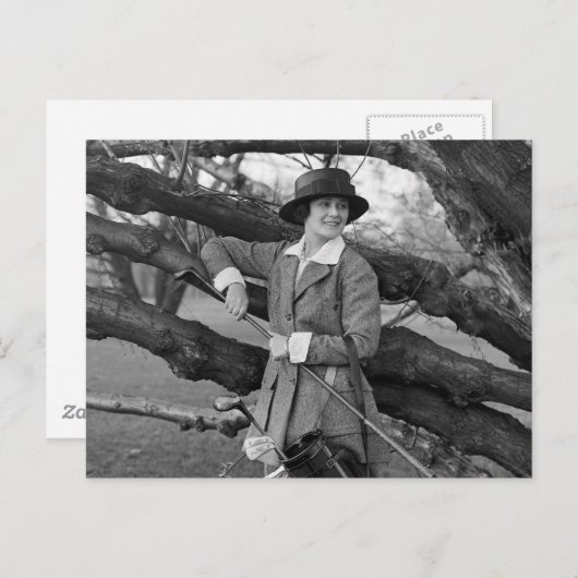 Vrouwenstijl in Golf Attire, begin jaren 1900 Briefkaart (Voorkant / Achterkant)