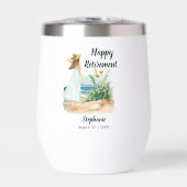 Vrouwenstrand- en bloemthema pensioenfeest (Voorkant)