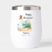 Vrouwenstrand- en bloemthema pensioenfeest (Achterkant)