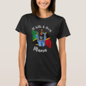 Vrouwenstut St Kitts en Nevis Mama Proud Vlag Pat T-shirt (Voorkant)