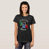 Vrouwenstut St Kitts en Nevis Mama Proud Vlag Pat T-shirt (Voorkant volledig)