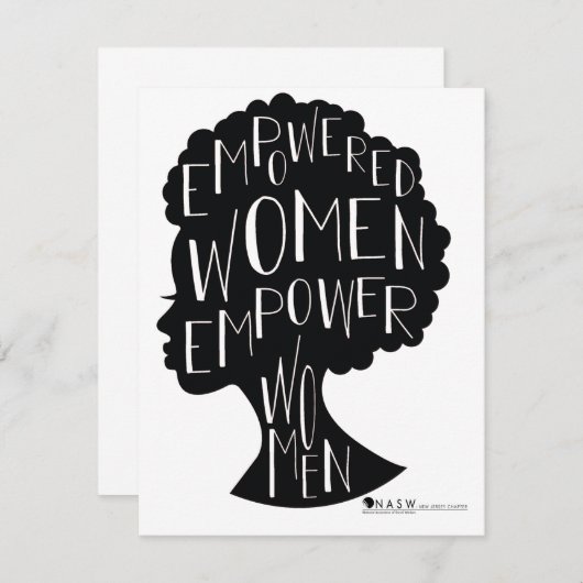 Vrouwentekaarten Notitiekaartje (Voorkant / Achterkant)