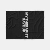 Vrouwentherapeut Heeft Het Opgegeven Funny Sarcast Fleece Deken (Voorkant (Horizontaal))