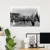 Vrouwentoeschouwer in Washington Poster (Thuiskantoor)