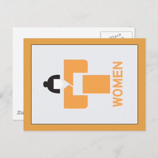 Vrouwentoilet, Japans bord Briefkaart (Voorkant / Achterkant)