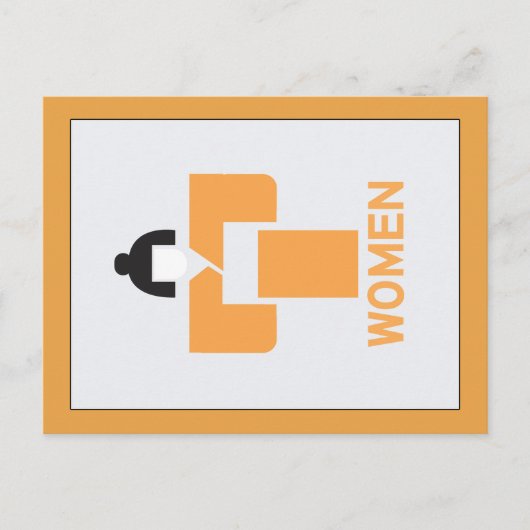 Vrouwentoilet, Japans bord Briefkaart (Voorkant)