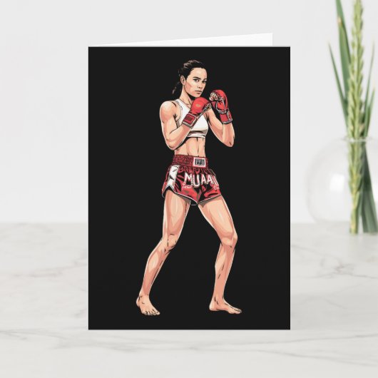 Vrouwentraining Muay Thai _1 Kaart (Voorkant)