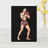 Vrouwentraining Muay Thai _1 Kaart (Gele Bloem)