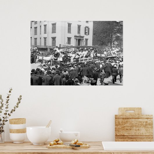 Vrouwenvakbond: 1908 poster (Keuken)