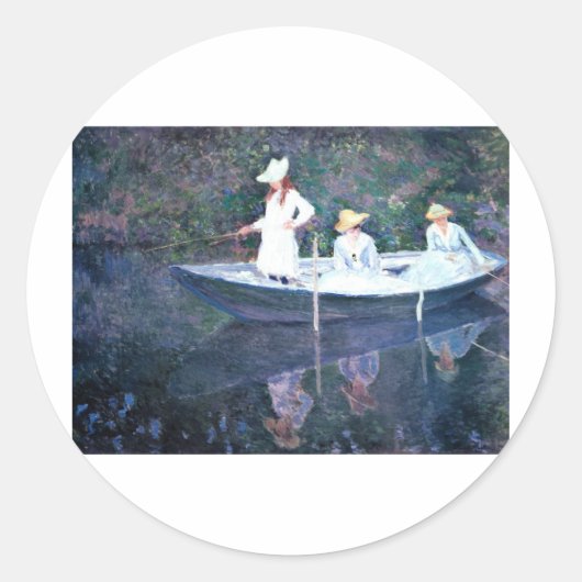 Vrouwenvaren - Claude Monet Ronde Sticker (Voorkant)