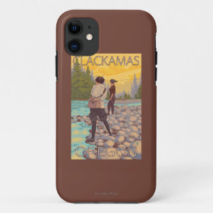 Vrouwenvisserij - Clackamas, Oregon iPhone 11 Hoesje