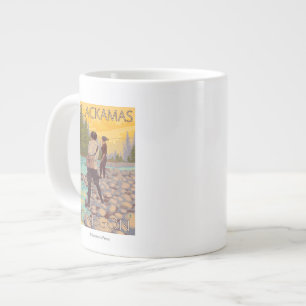 Vrouwenvisserij - Clackamas, Oregon Grote Koffiekop