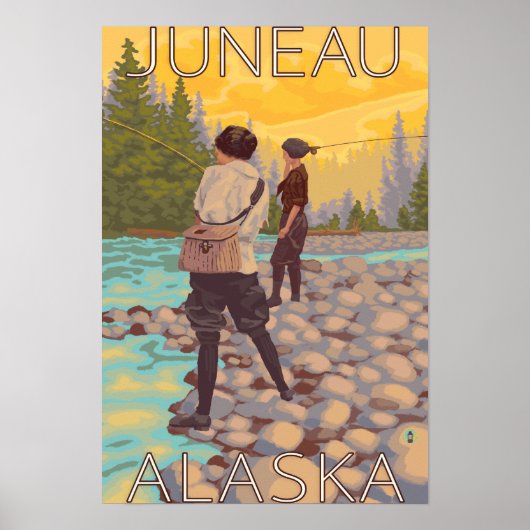 Vrouwenvisserij - Juneau, Alaska Poster (Voorkant)