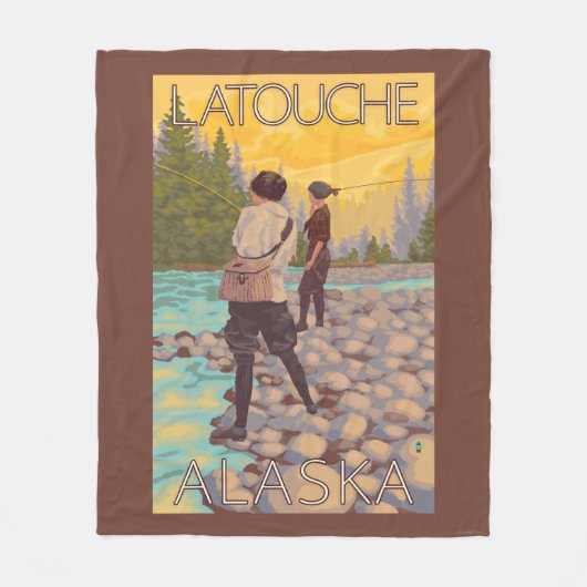 Vrouwenvisserij - Latouche, Alaska Fleece Deken (Voorkant)