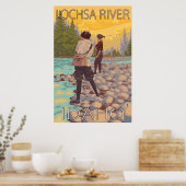 Vrouwenvisserij - Lochsa River, Idaho Poster (Keuken)