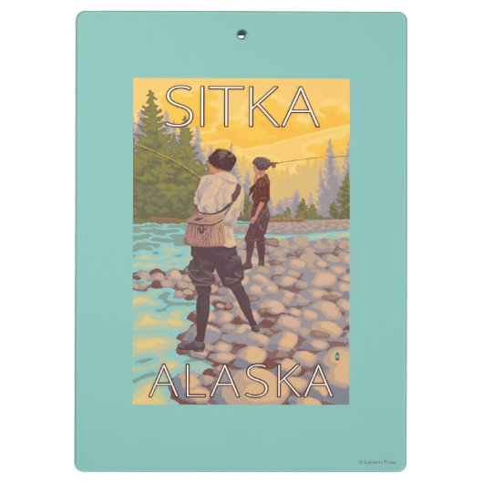 Vrouwenvisserij - Sitka, Alaska Klembord (Achterkant)