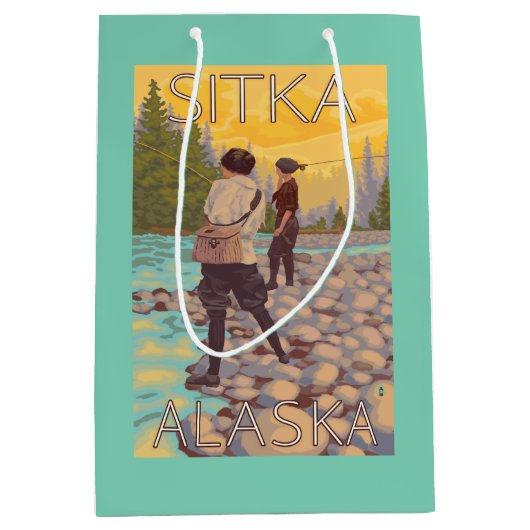 Vrouwenvisserij - Sitka, Alaska Medium Cadeauzakje (Voorkant)